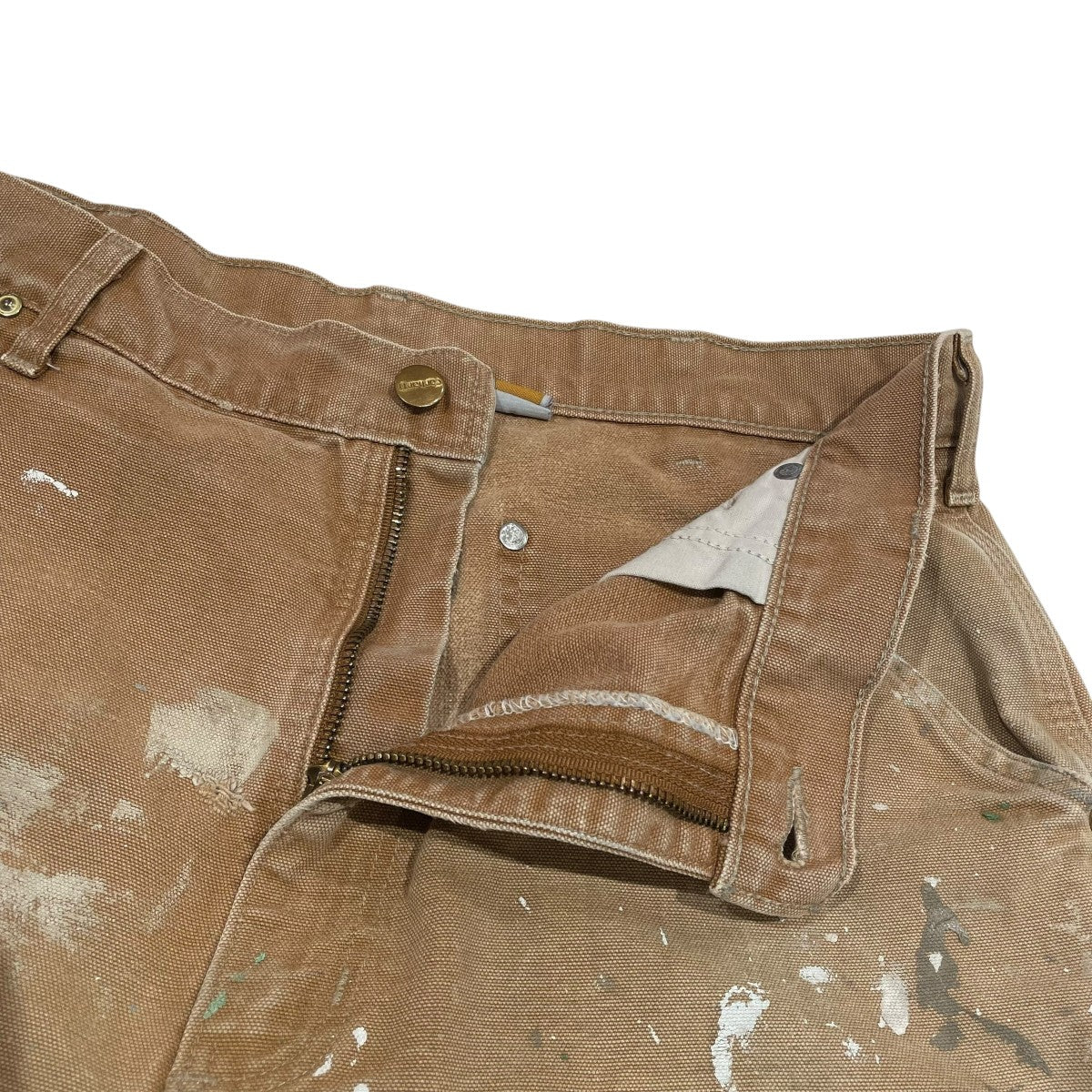 CarHartt(カーハート) ダブルニー ペンキ加工デニムパンツ ベージュ