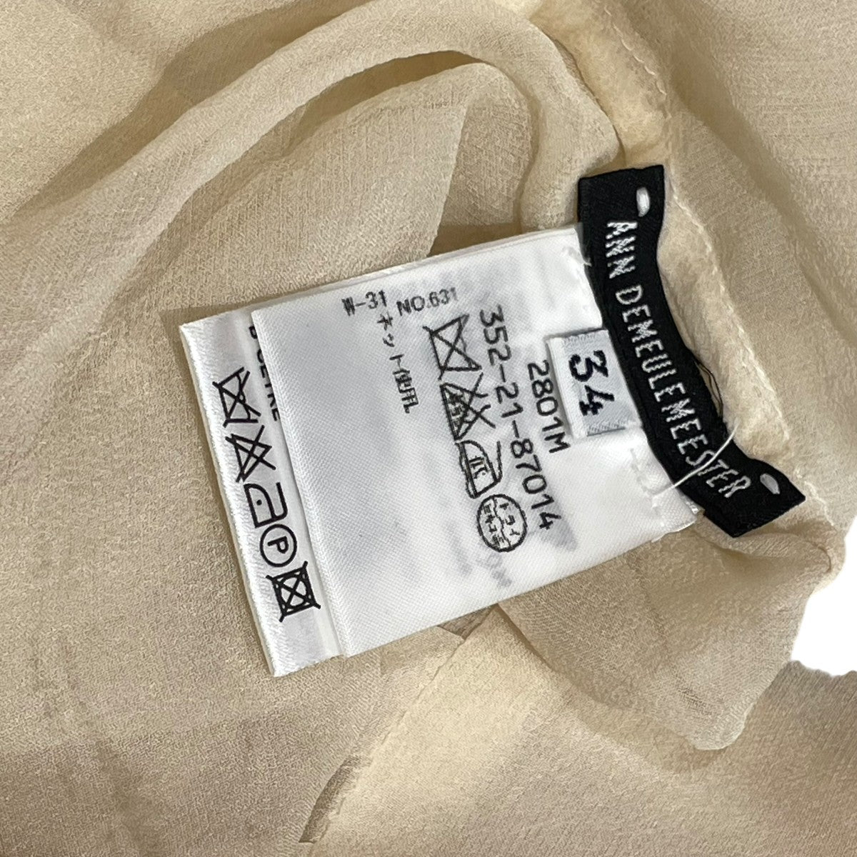ANN DEMEULEMEESTER ブラウス 古着・中古-5枚目のアイテム画像