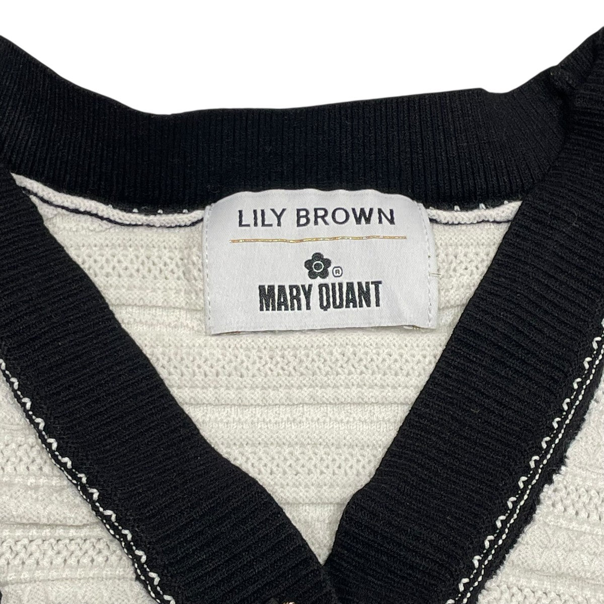 MARY QUANT×Lily Brown 半袖ニットカーディガンLWND254002 LWND254002