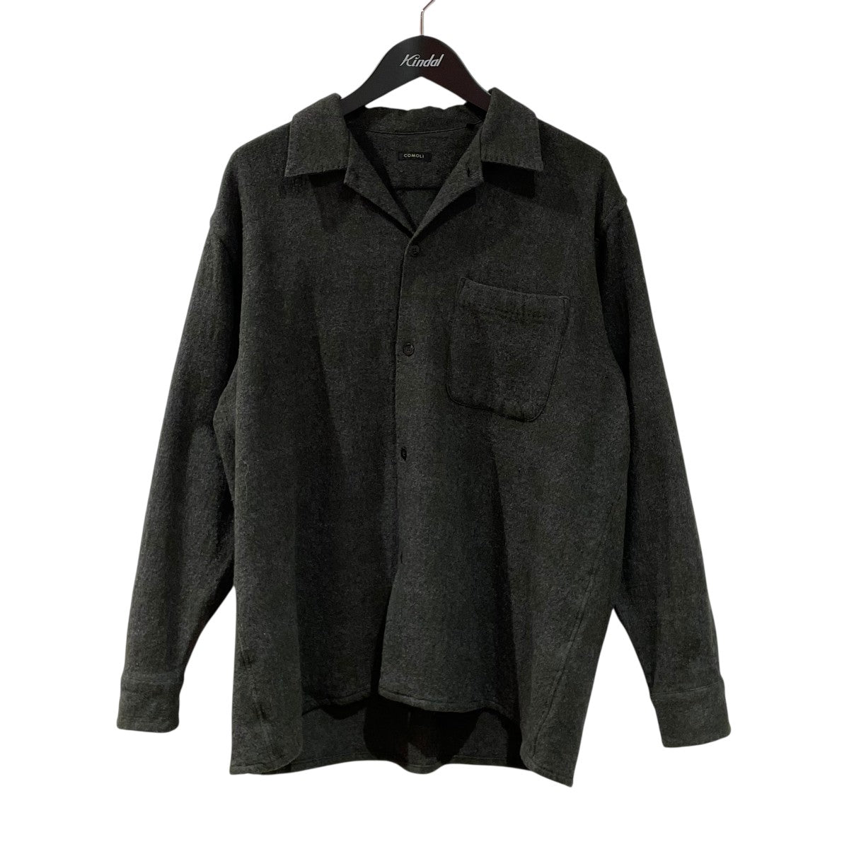 22AW COMOLI ウールチェックオープンカラーシャツ サイズ3 22AW COMOLI ウールチェックオープンカラーシャツ サイズ3