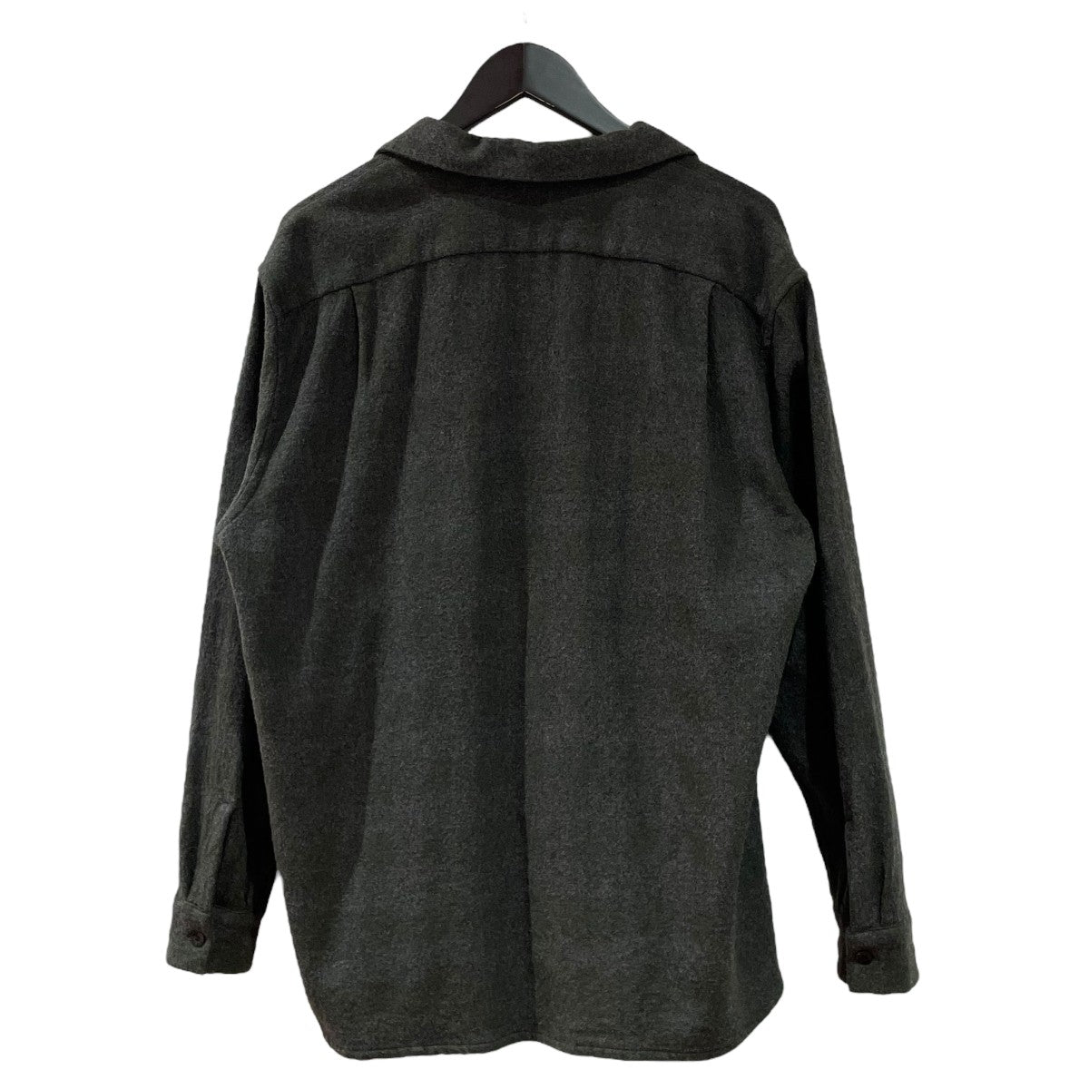 COMOLI(コモリ) ウールチェックオープンカラーシャツチェックシャツS03