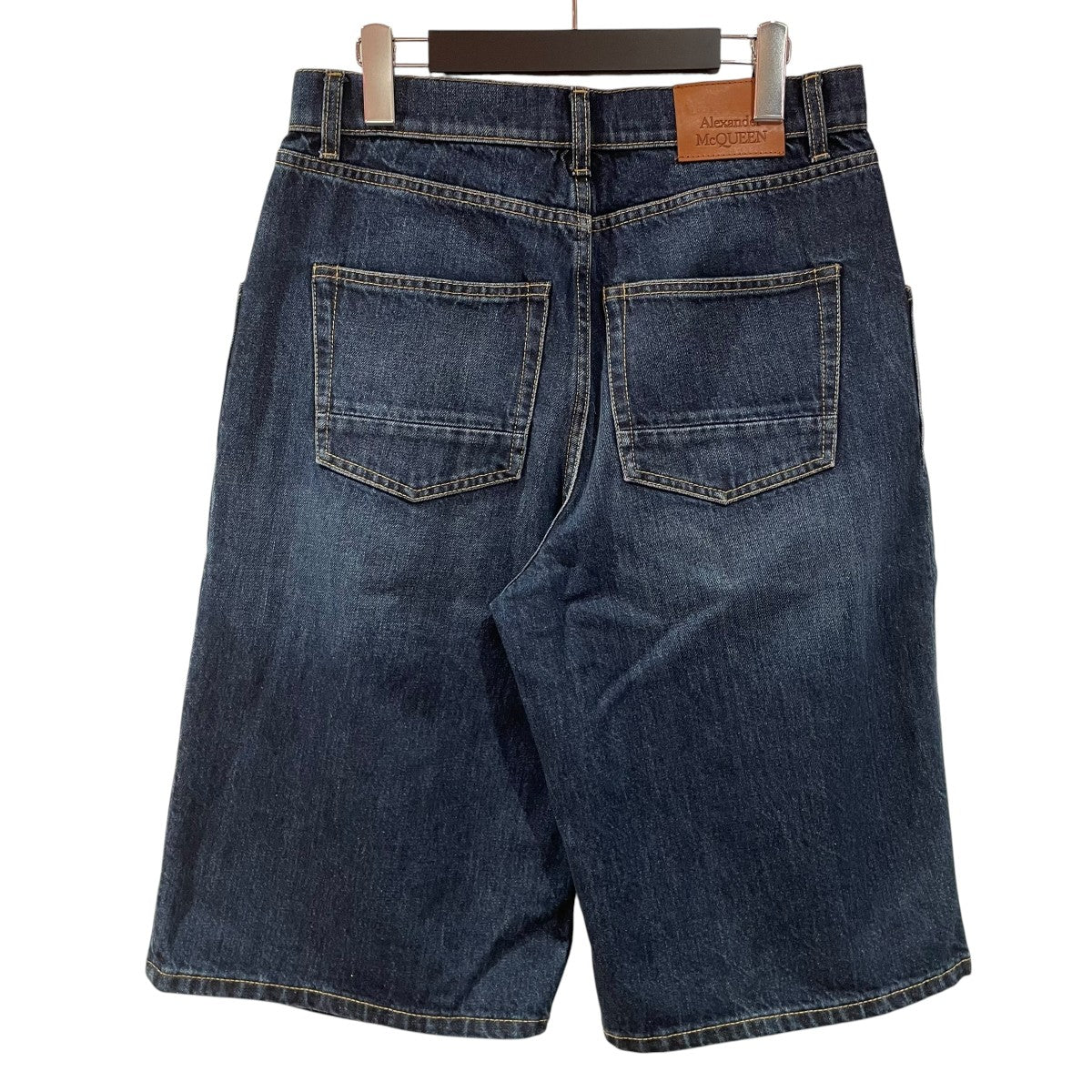 ALEXANDER McQUEEN DARK BLUE COTTON DENIM SHORTSデニムショートパンツ765475 古着・中古-2枚目のアイテム画像