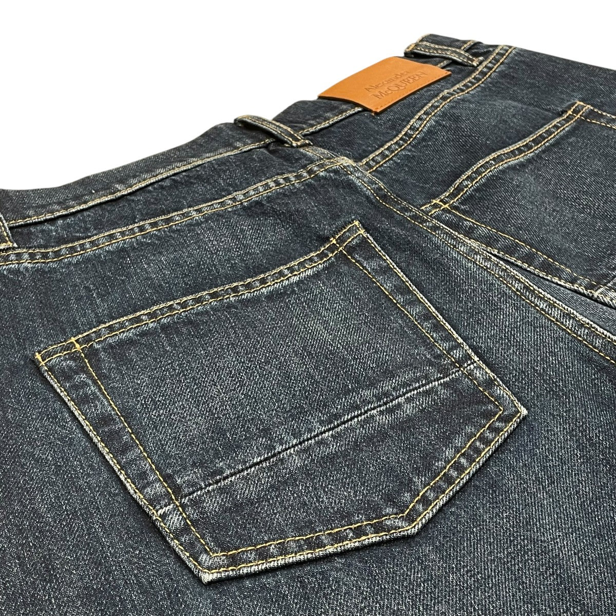 ALEXANDER McQUEEN DARK BLUE COTTON DENIM SHORTSデニムショートパンツ765475 古着・中古-5枚目のアイテム画像