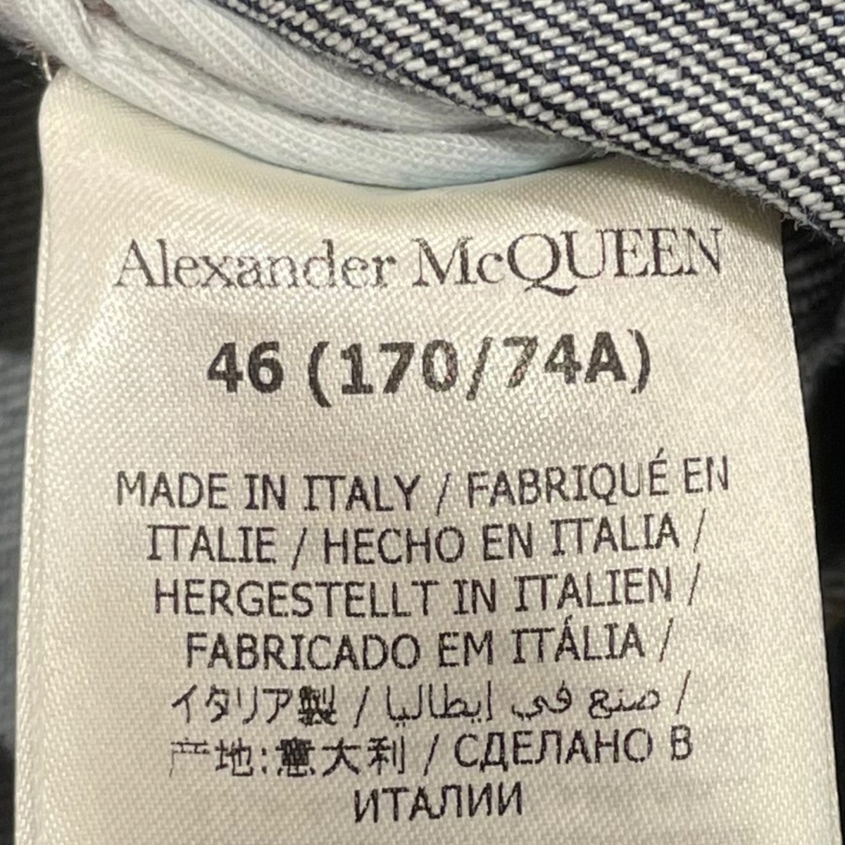 ALEXANDER McQUEEN DARK BLUE COTTON DENIM SHORTSデニムショートパンツ765475 古着・中古-6枚目のアイテム画像