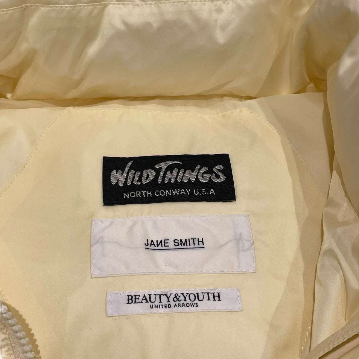 JANE SMITH WILDTHINGS ダウン ベスト 白 JANE SMITH×WILD THINGS×BEAUTY&YOUTH ジェーンスミス ワイルド