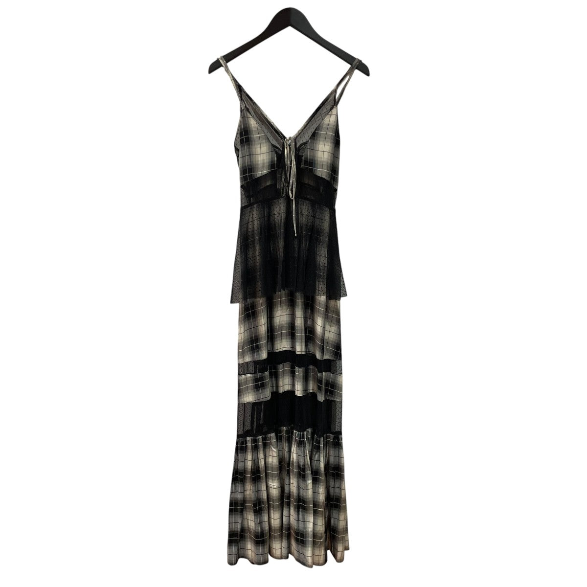 Check Pattern Tulle One-piece Dressキャミソールワンピース21241265107