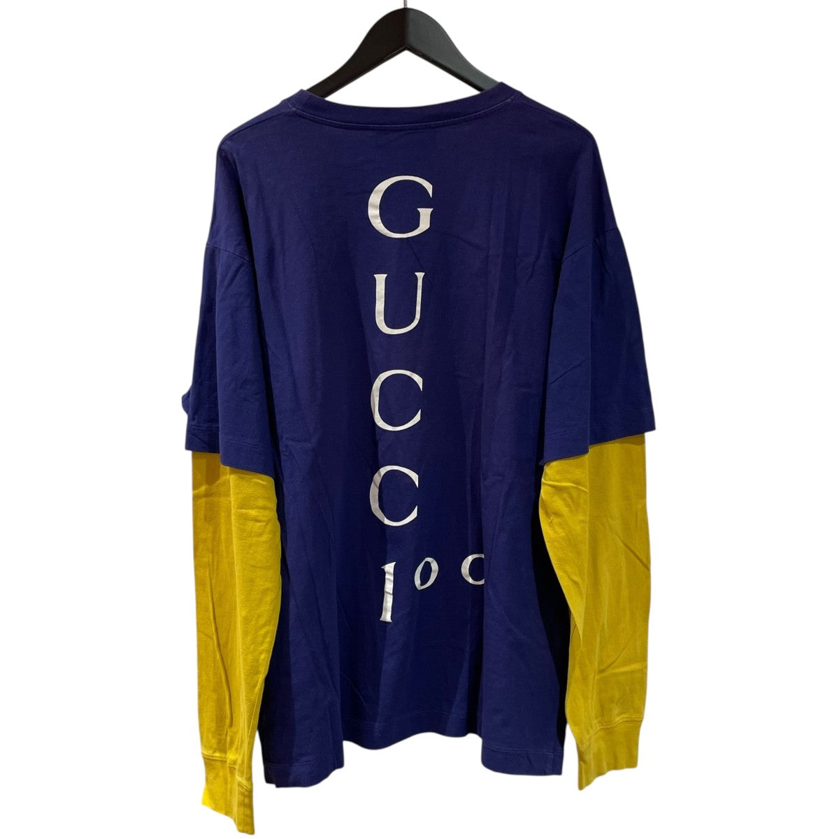 GUCCI 100周年記念プリント長袖Tシャツ677425 古着・中古-2枚目のアイテム画像