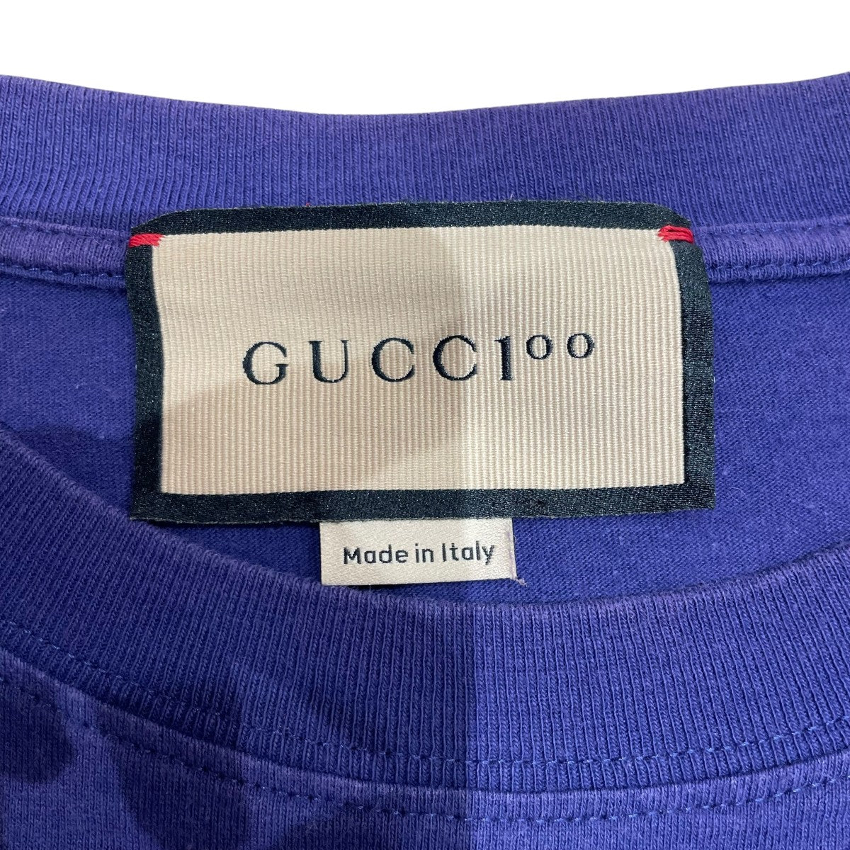GUCCI(グッチ) 100周年記念プリント長袖Tシャツ677425 677425 パープル