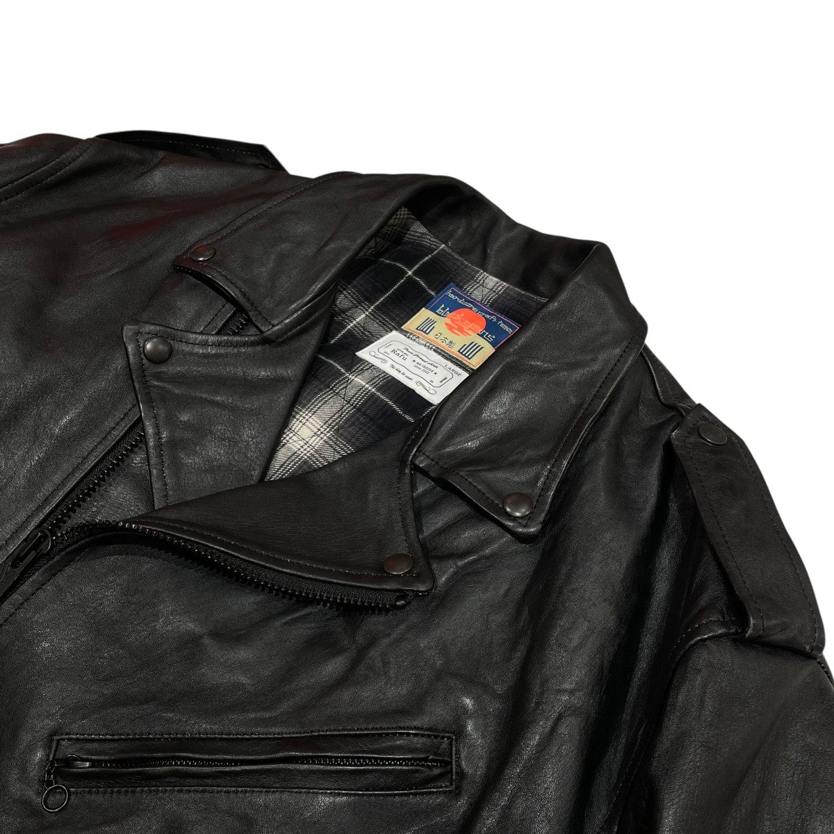 Rafu×blackmeans LEATHER JACKETダブルライダースジャケット 古着・中古-3枚目のアイテム画像