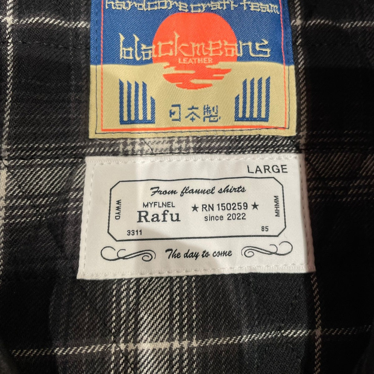 Rafu×blackmeans LEATHER JACKETダブルライダースジャケット 古着・中古-6枚目のアイテム画像