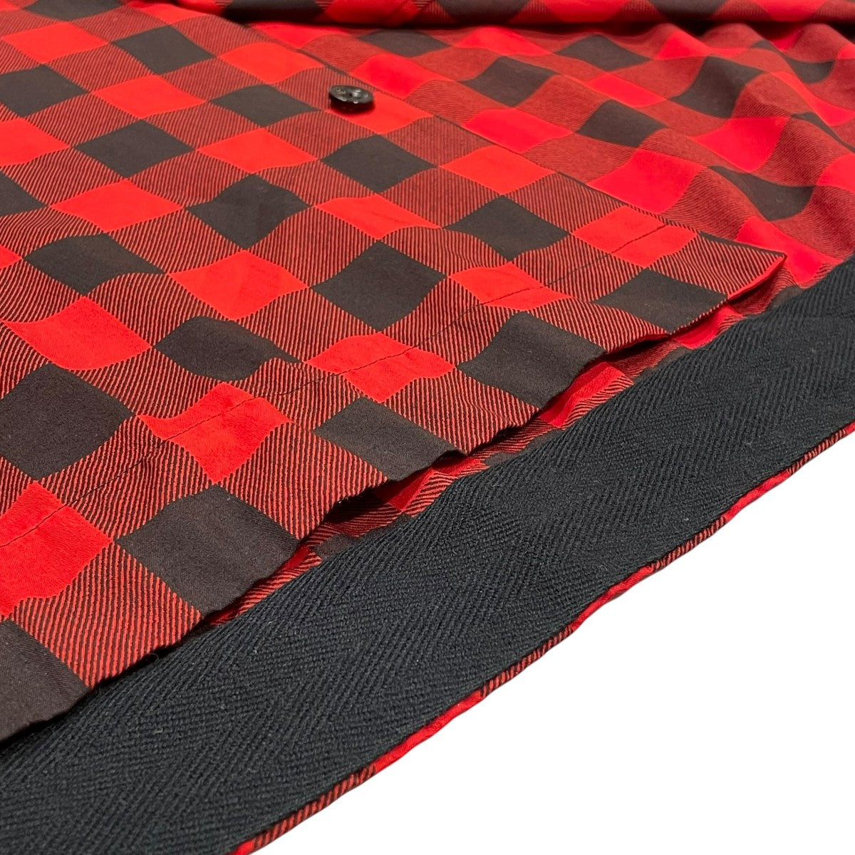 sacai BUFFALO CHECK S S SHIRTSポリエステルオープンカラーシャツ22-02700M 古着・中古-5枚目のアイテム画像