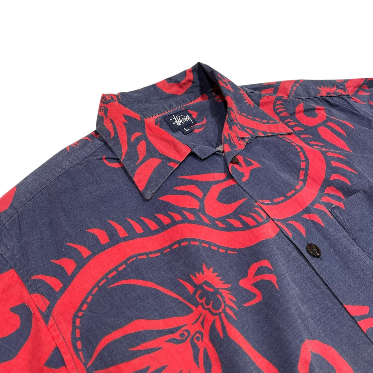 stussy 90s USA製半袖シャツ 古着・中古-3枚目のアイテム画像
