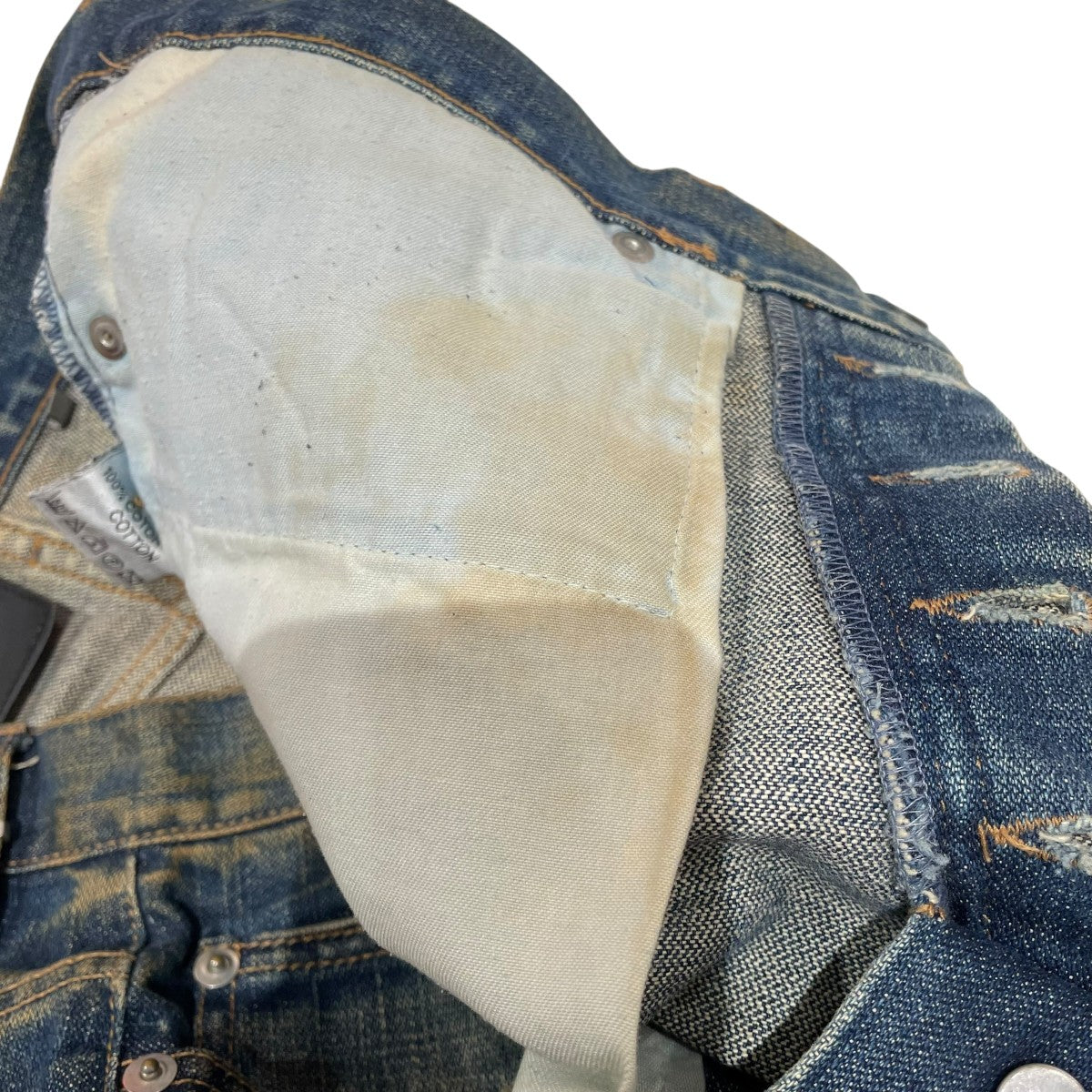 ディオールオム　シワ加工ストール　デニムシャツコートジャケットマフラー ディオールオム シワカコウストール デニムシャツコート