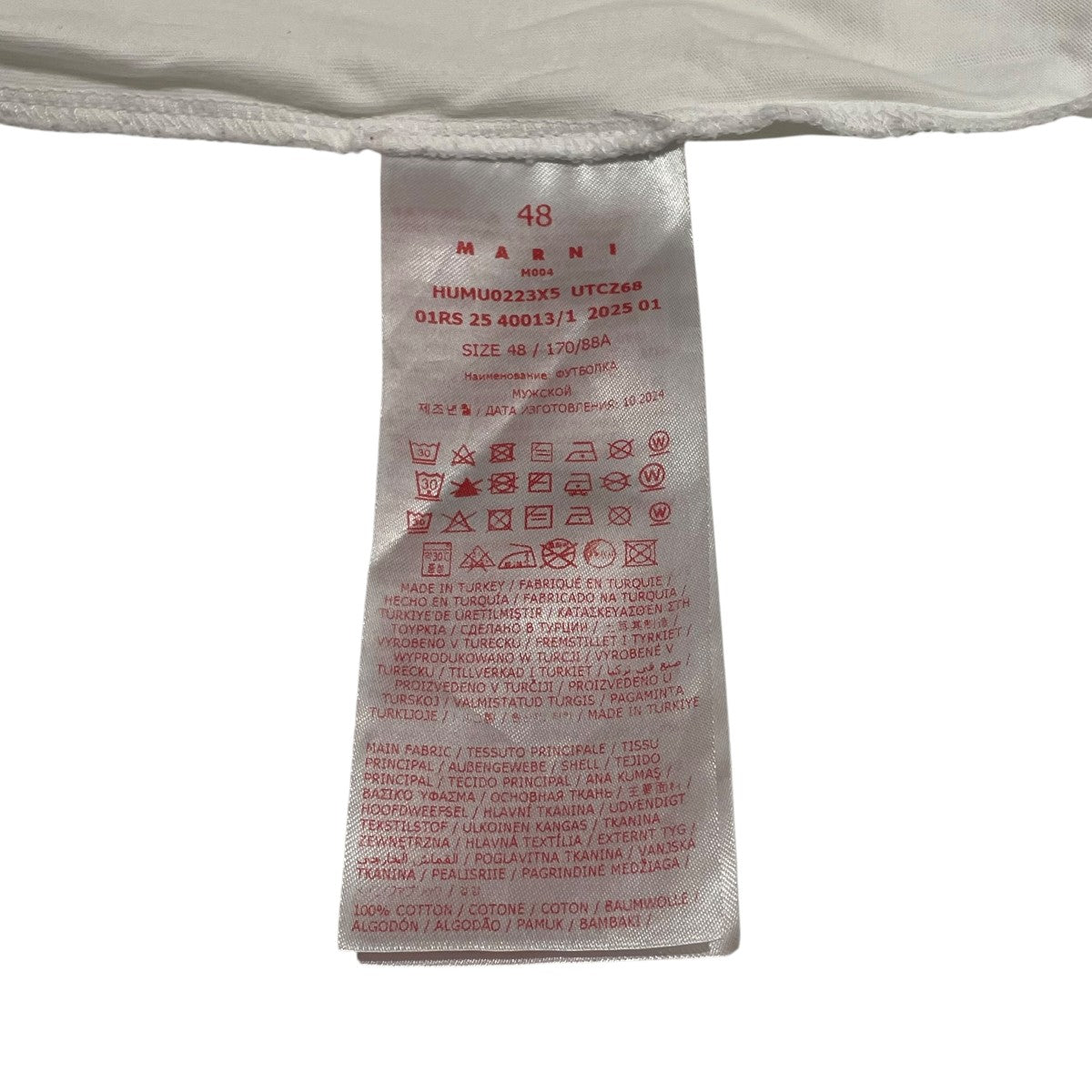 MARNI 25SS半袖TシャツHUMU0223X5 古着・中古-6枚目のアイテム画像