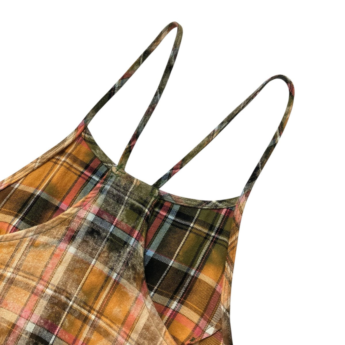 チェックキャミワンピース