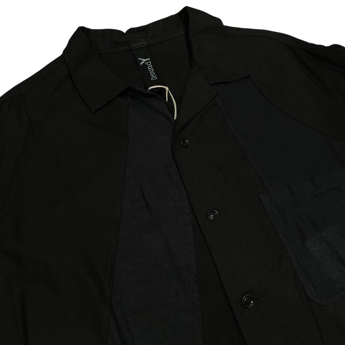 CUBISM PATCHWORK PRODUCT DYED SWITCHING SHIRTロング丈シャツGP-B21-806