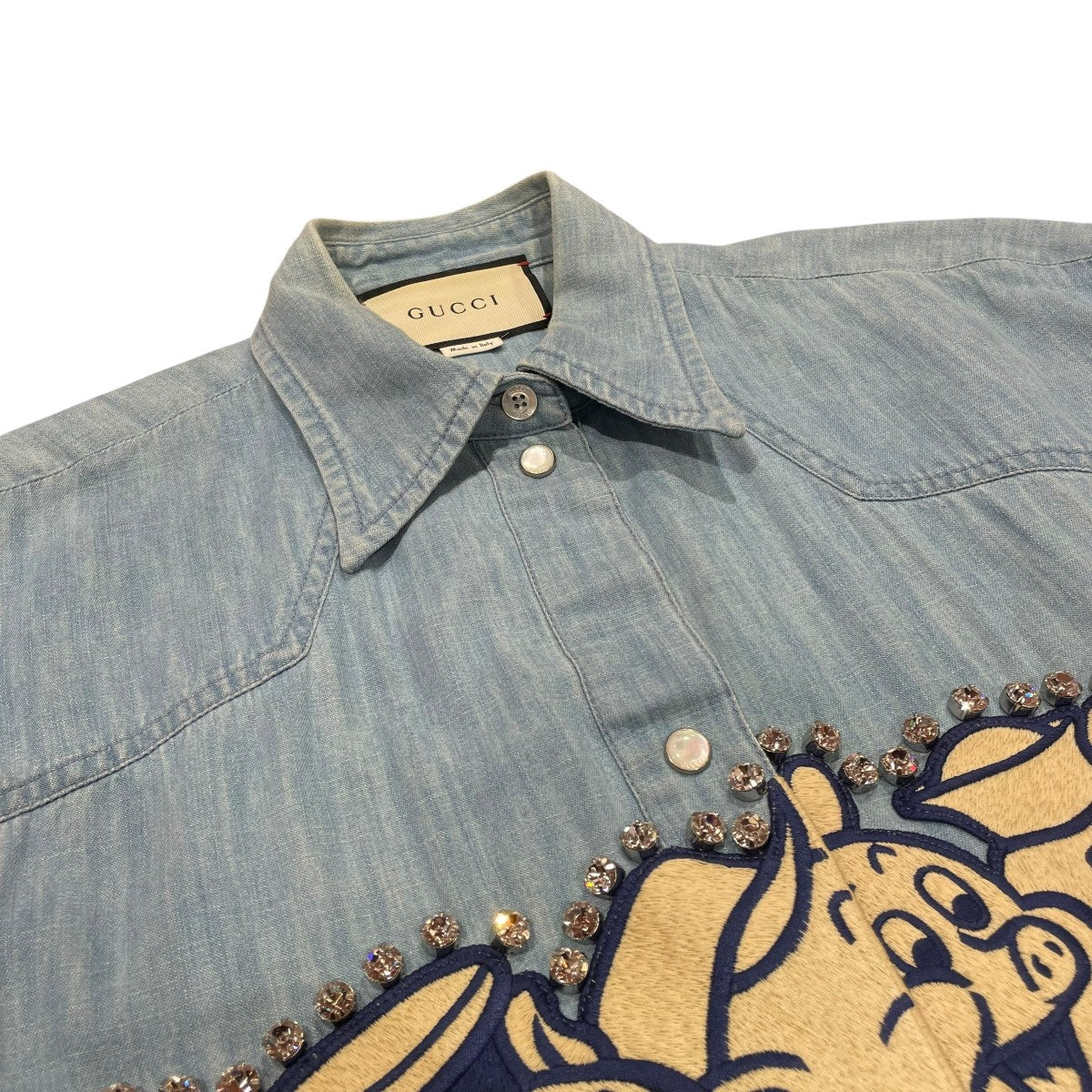 GUCCI(グッチ) 三匹の子豚長袖シャツ554864 554864 ブルー サイズ 42