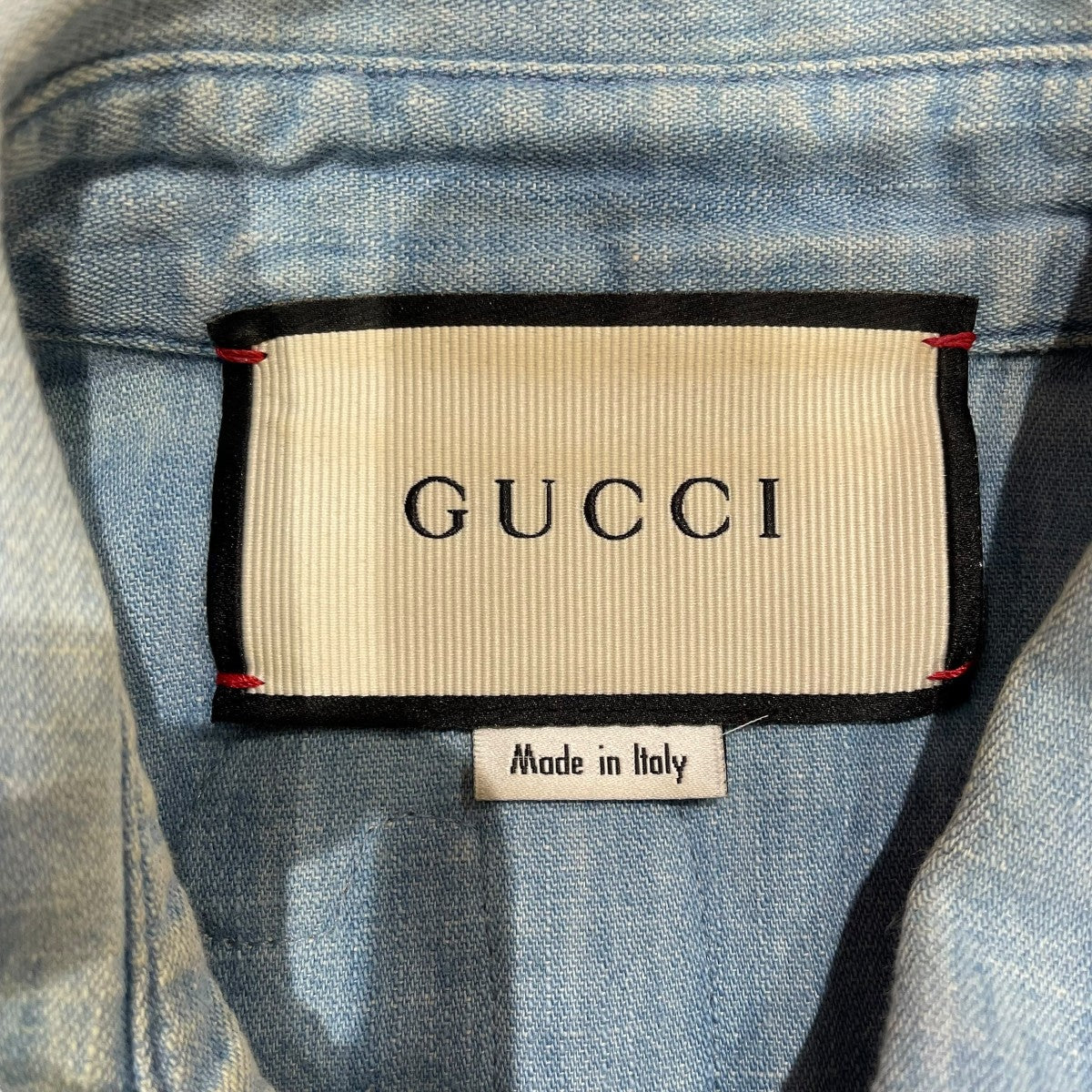 GUCCI(グッチ) 三匹の子豚長袖シャツ554864 554864 ブルー サイズ 42