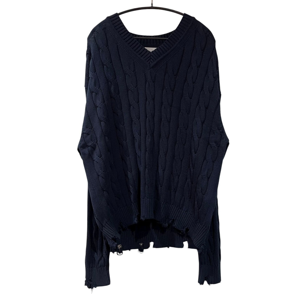 7G DAMAGE TILDEN SWEATERダメージ加工ニット23SKN #675