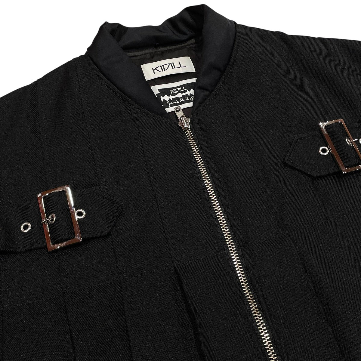 KIDILL / コート/44/ポリエステル/BLK/kl446 KIDILL(キディル) 20AWJamie Reid Pleats Coatポリナイロン切り替えし