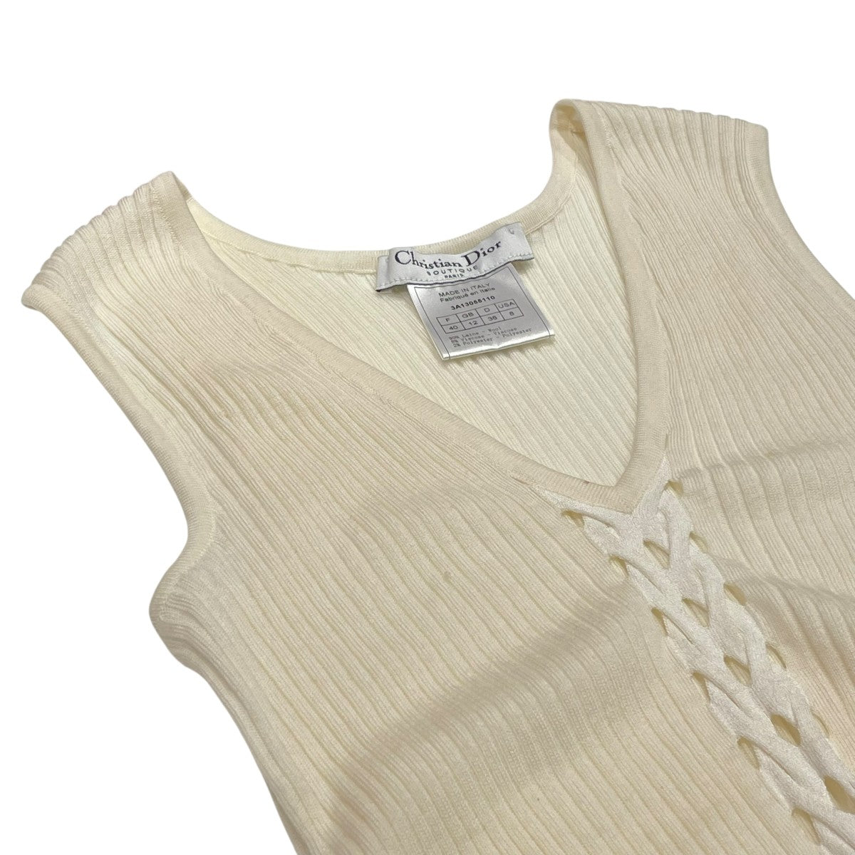 Christian Dior ガリアーノ期ノースリーブニット3A13055110 古着・中古-3枚目のアイテム画像