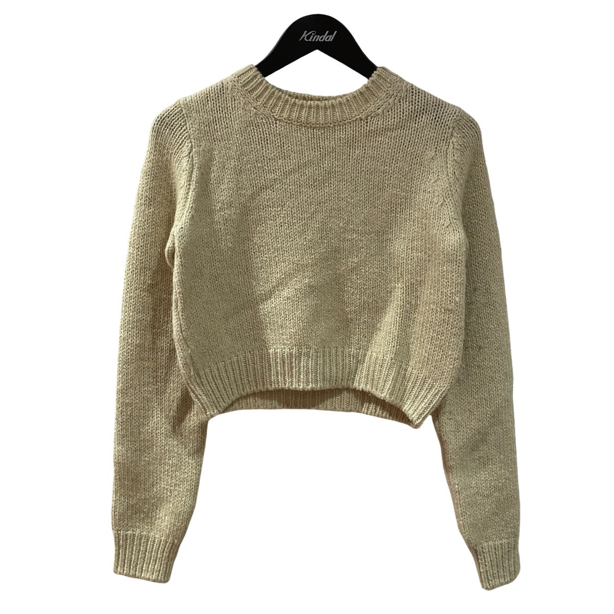 AURALEE SILK WOOL CAMEL MIX KNIT SHORTニットA23AP03MK 古着・中古-1枚目のアイテム画像