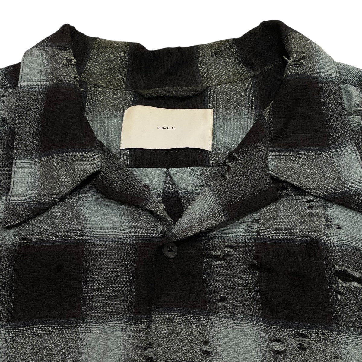 SUGARHILL(シュガーヒル) 23SSDestressed Ombre Plaid Shirtダメージ