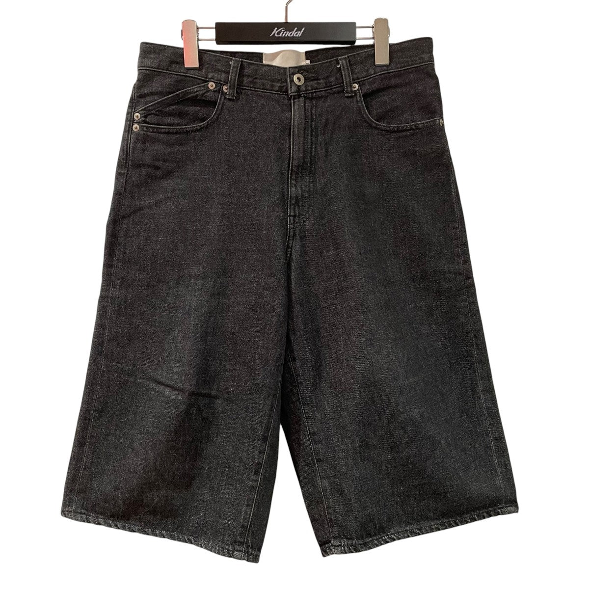 simply complicated BF JORTS BLACKデニムハーフパンツ 古着・中古-1枚目のアイテム画像