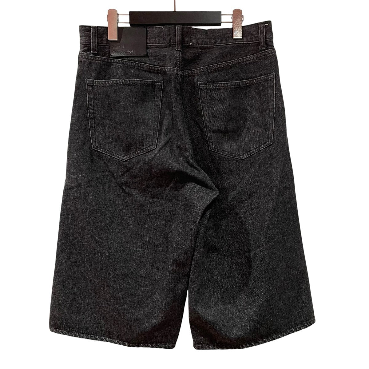 simply complicated BF JORTS BLACKデニムハーフパンツ 古着・中古-2枚目のアイテム画像