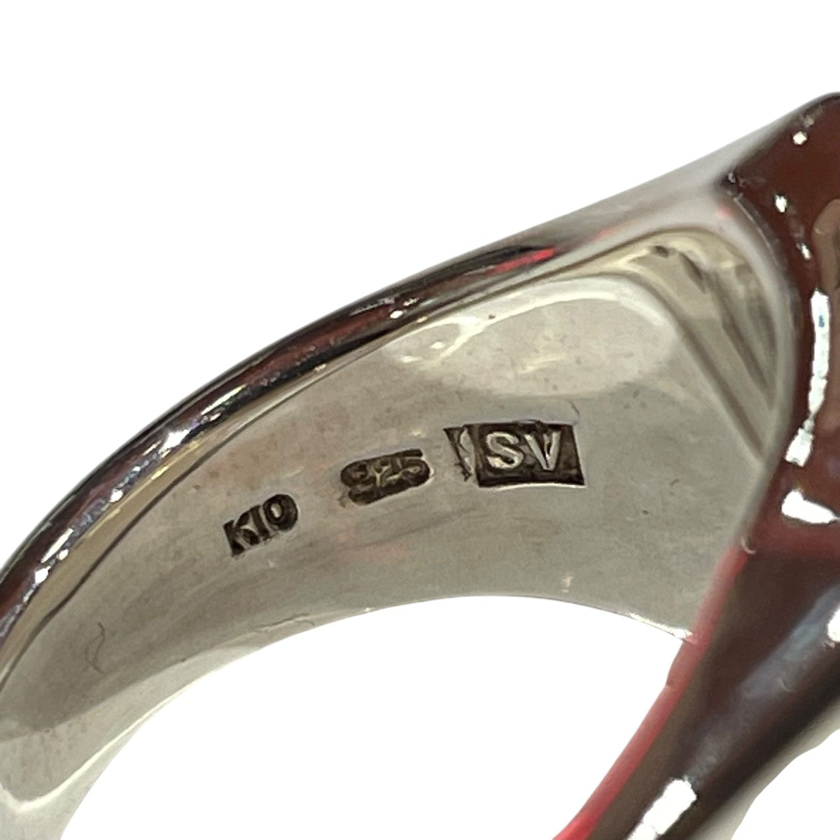 WAKAN SILVER SMITH Rectangle signet ring flowerリングR-092 古着・中古-7枚目のアイテム画像