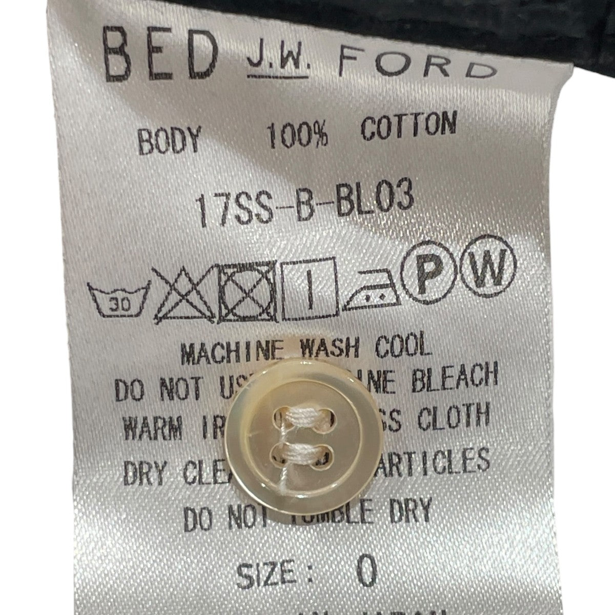 BED J．W． FORD ロングシャツ17SS-B-BL03 古着・中古-6枚目のアイテム画像