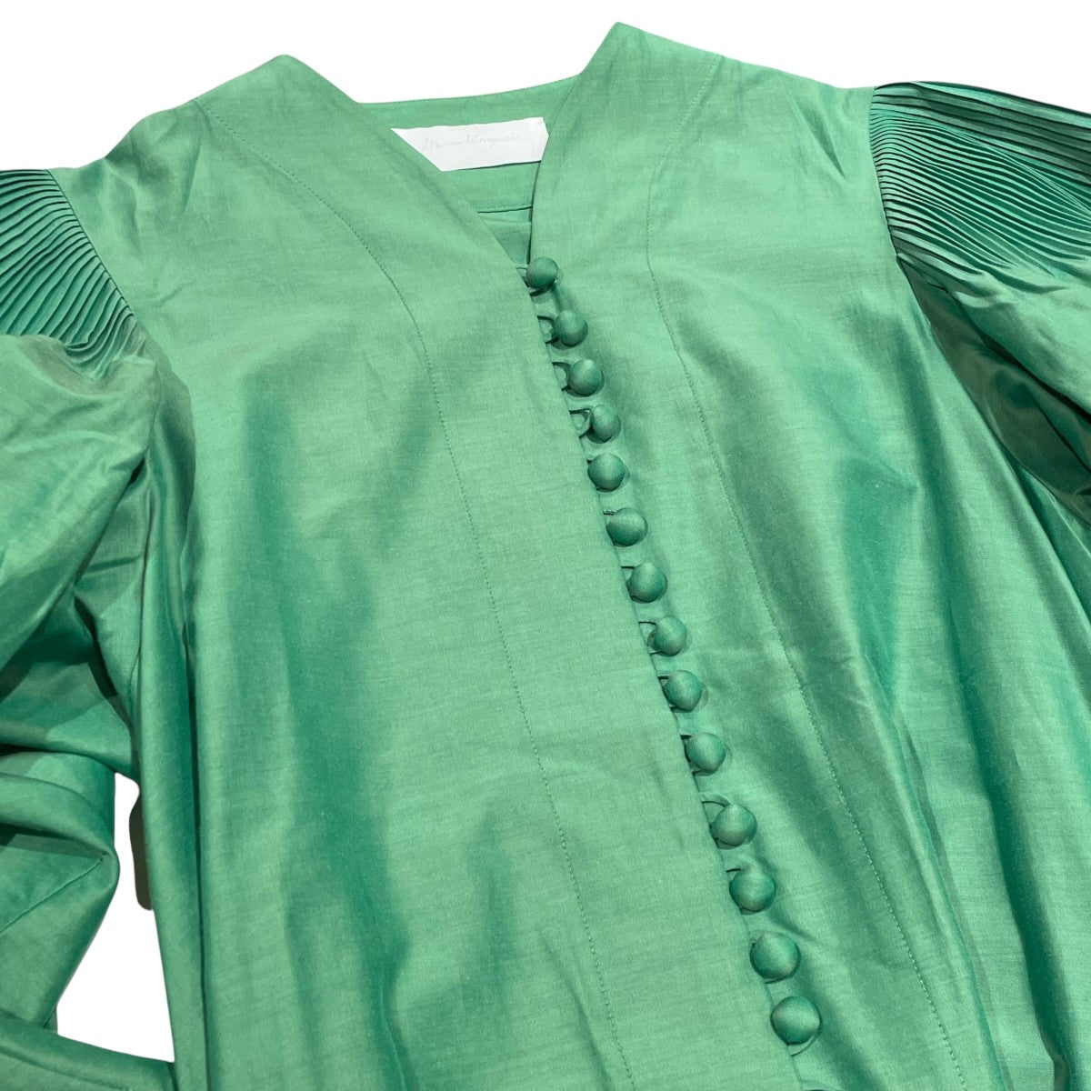 mame kurogouchi Silk Cotton Puff-Sleeve Dress長袖ドレスMM22PS-DR701 古着・中古-3枚目のアイテム画像