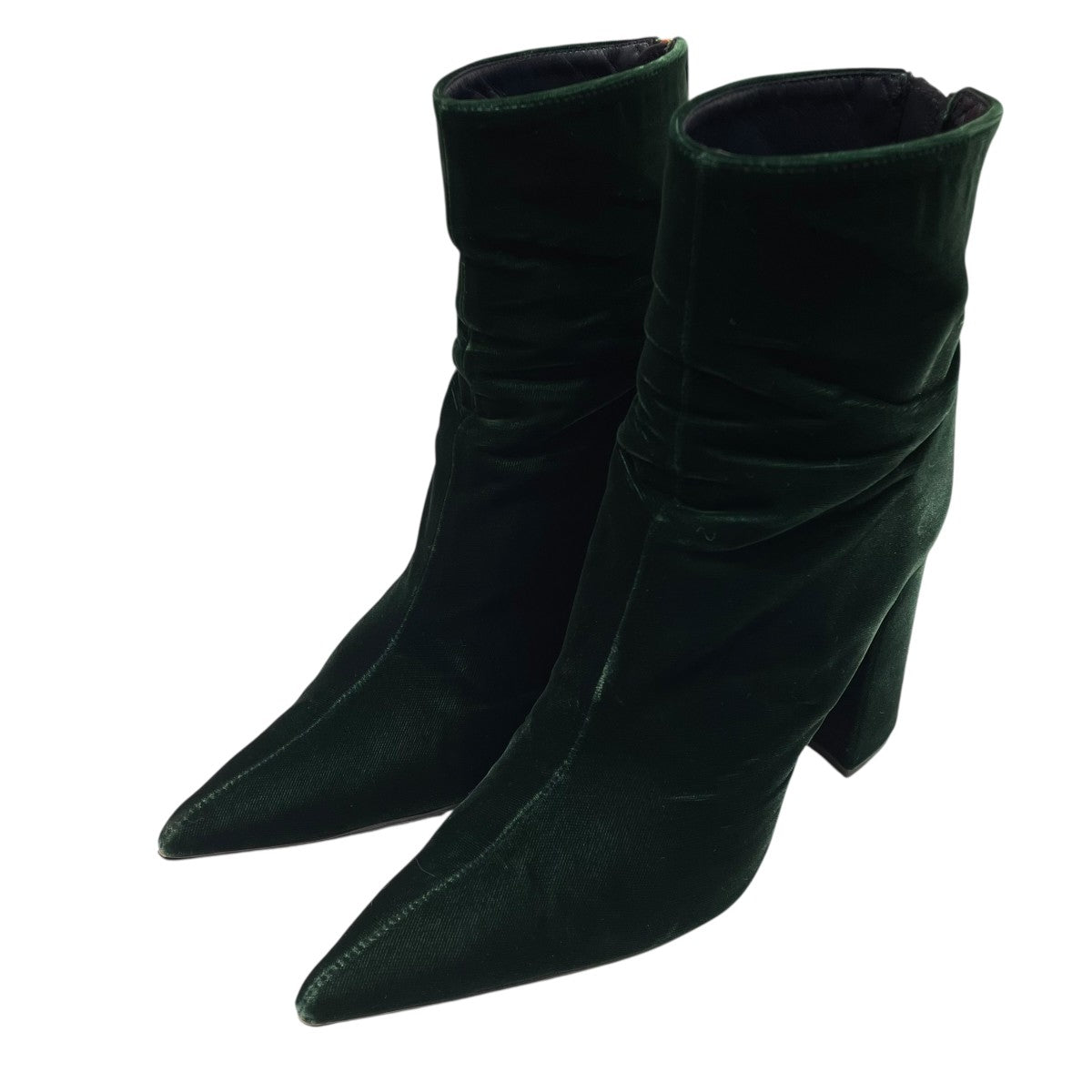 mame kurogouchi VELVET POINTED TOE BOOTSブーツAC305 古着・中古-1枚目のアイテム画像
