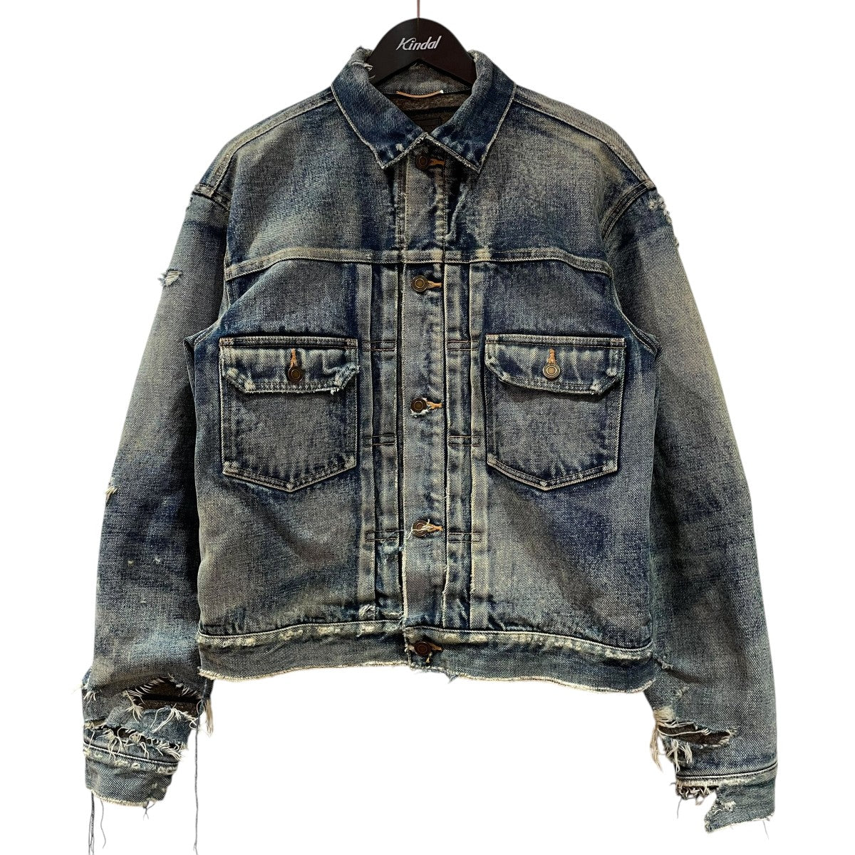 イヴサンローラン/デニムジャケット/Gジャン/XS/saintLaurent yves