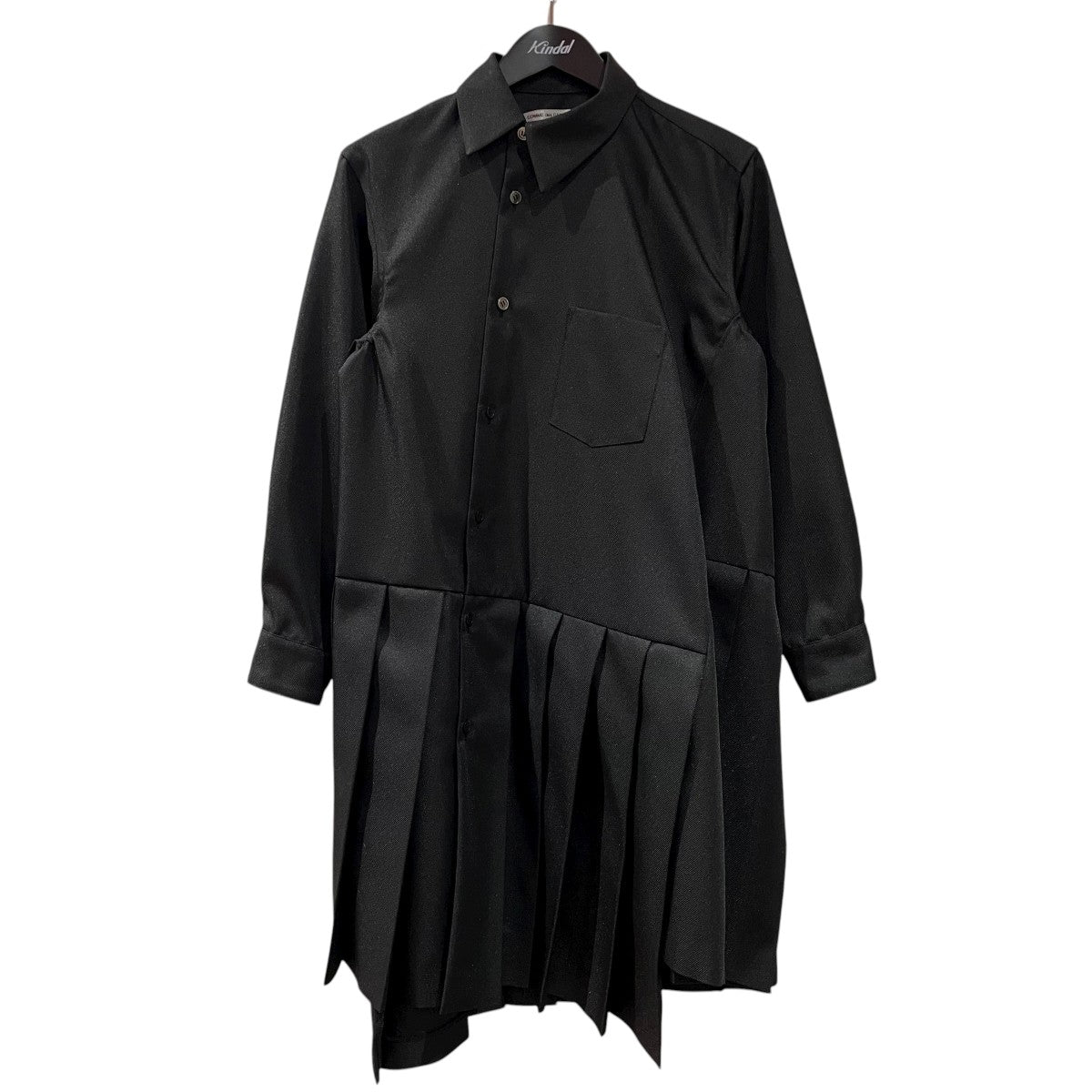 AD2020 コムデギャルソン コムコム 短冊装飾ロングシャツワンピース COMME des GARCONS COMME des GARCONS(コムデギャルソン