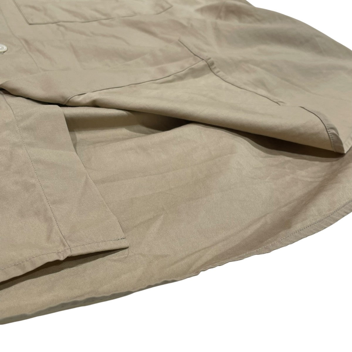 AURALEE WASHED FINX TWILL HALF SLEEVED BIG SHIRTS半袖シャツA8SS03TN 古着・中古-5枚目のアイテム画像