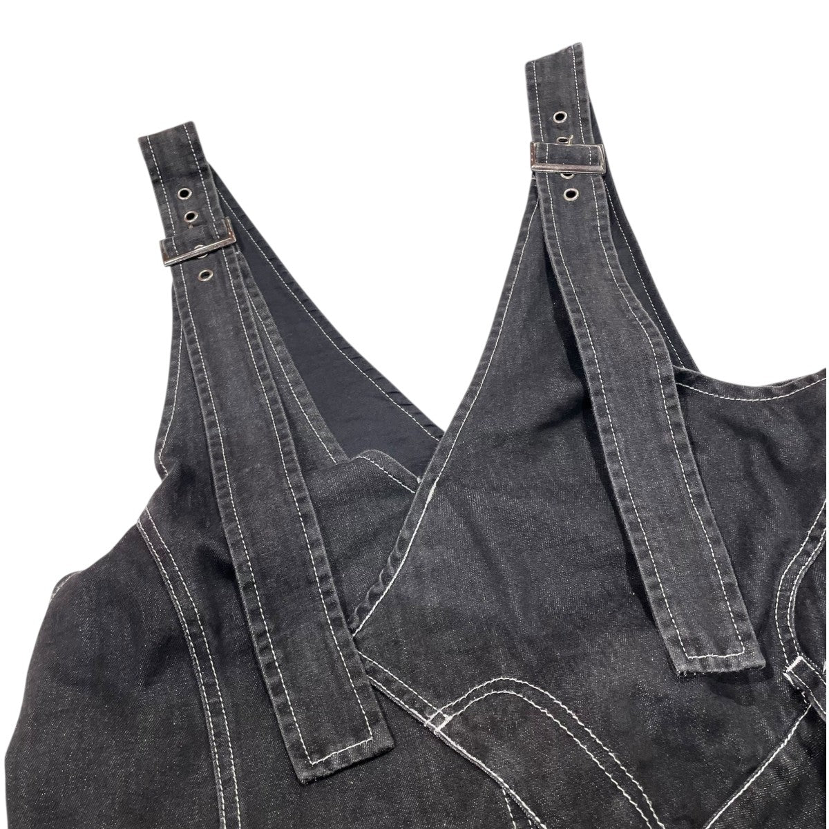 MANY PARTS ASYMMETRY DENIM JUMPER SKIRTデニムワンピース1241-03015