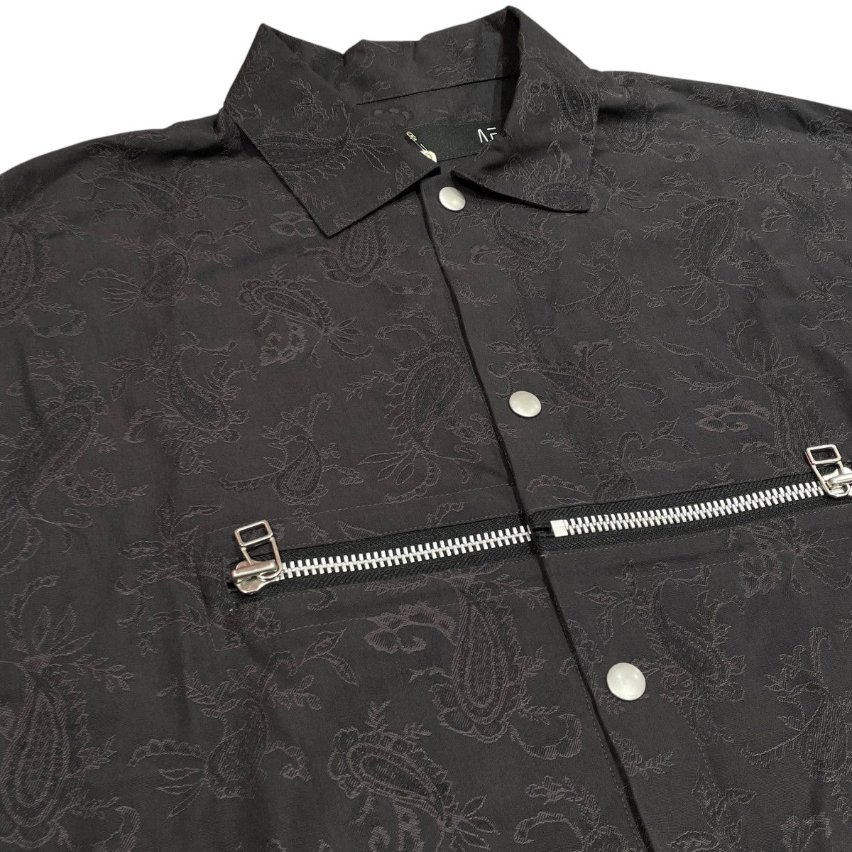Paisley Front Zip Harf Sleeve Shirts半袖シャツag-9060-1