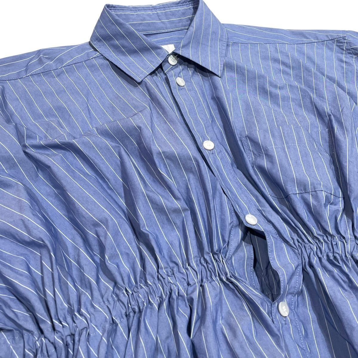 TH Gathered Shirストライプブラウス2401 WSH06 W103 古着・中古-3枚目のアイテム画像