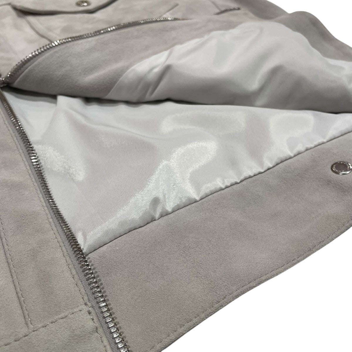 JACK ZIP CAMOSCIO ACCIAIOスエードジップジャケット