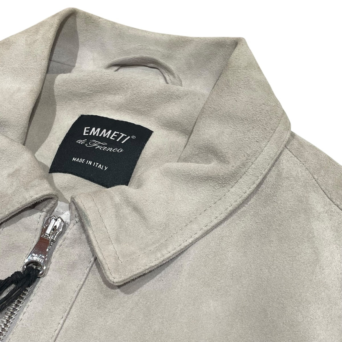 EMMETI(エンメティ) JACK ZIP CAMOSCIO ACCIAIOスエードジップ
