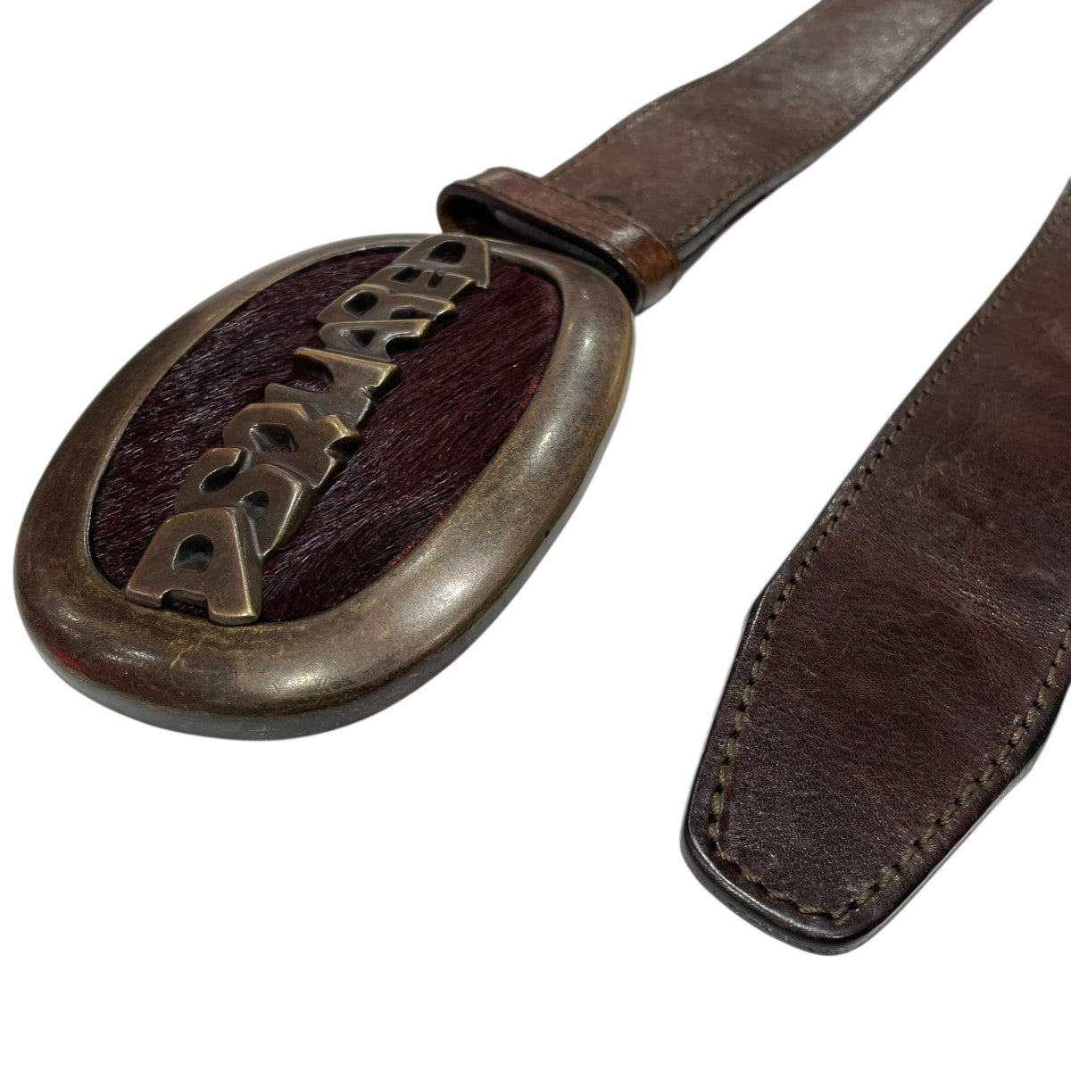 DSQUARED2(ディースクエアード) レザーベルト ブラウン｜【公式