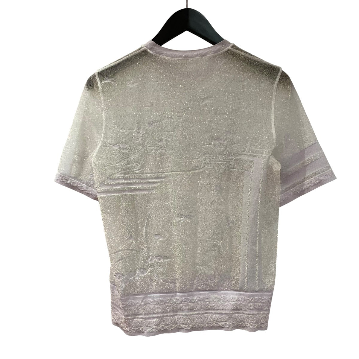 mame kurogouchi(マメクロゴウチ) Nature Pattern Sheer Knitted Crew