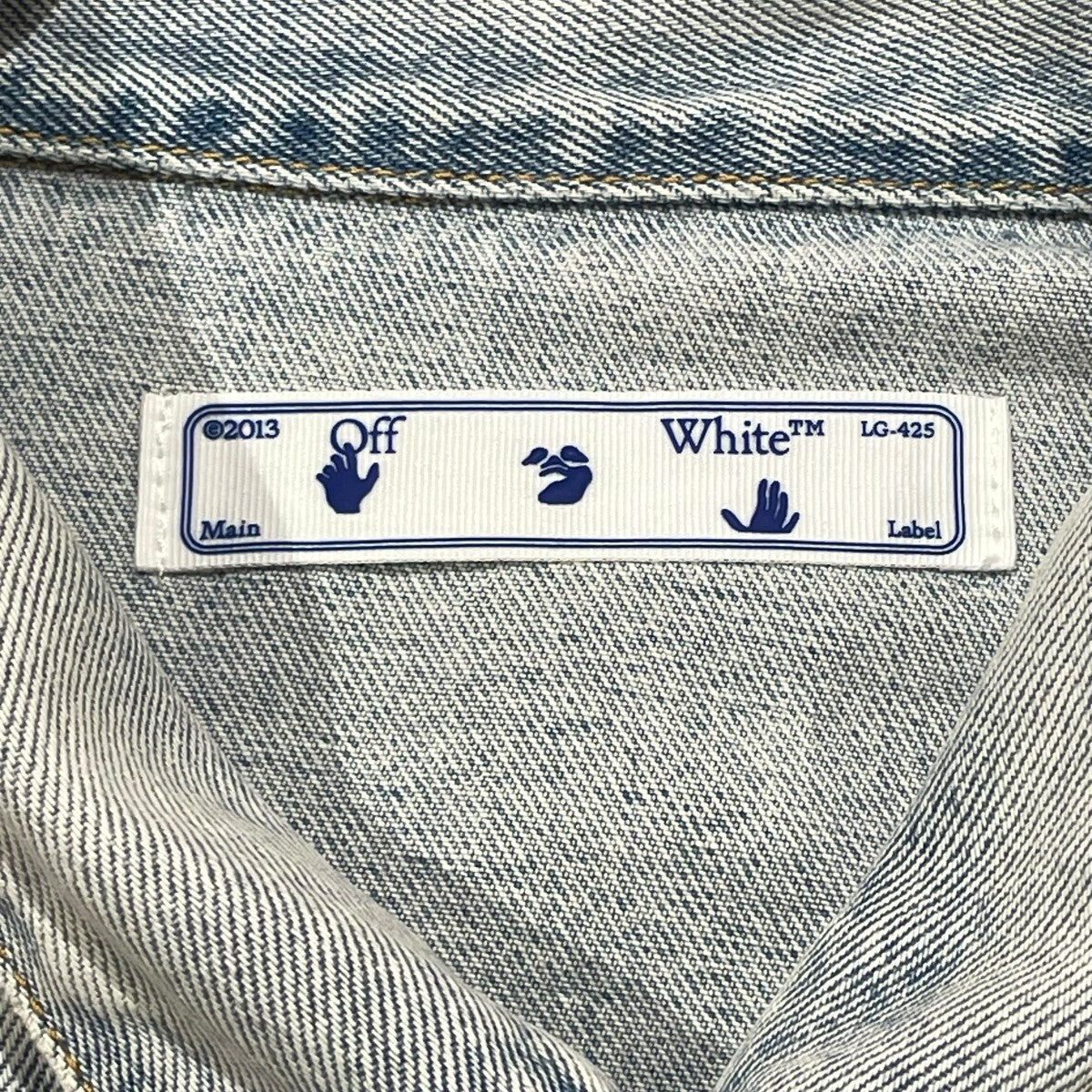 OFFWHITE 21SSGIUBOTTO BLUE MONALISA SLIM DENIMデニムジャケットomye054r21den002 古着・中古-8枚目のアイテム画像