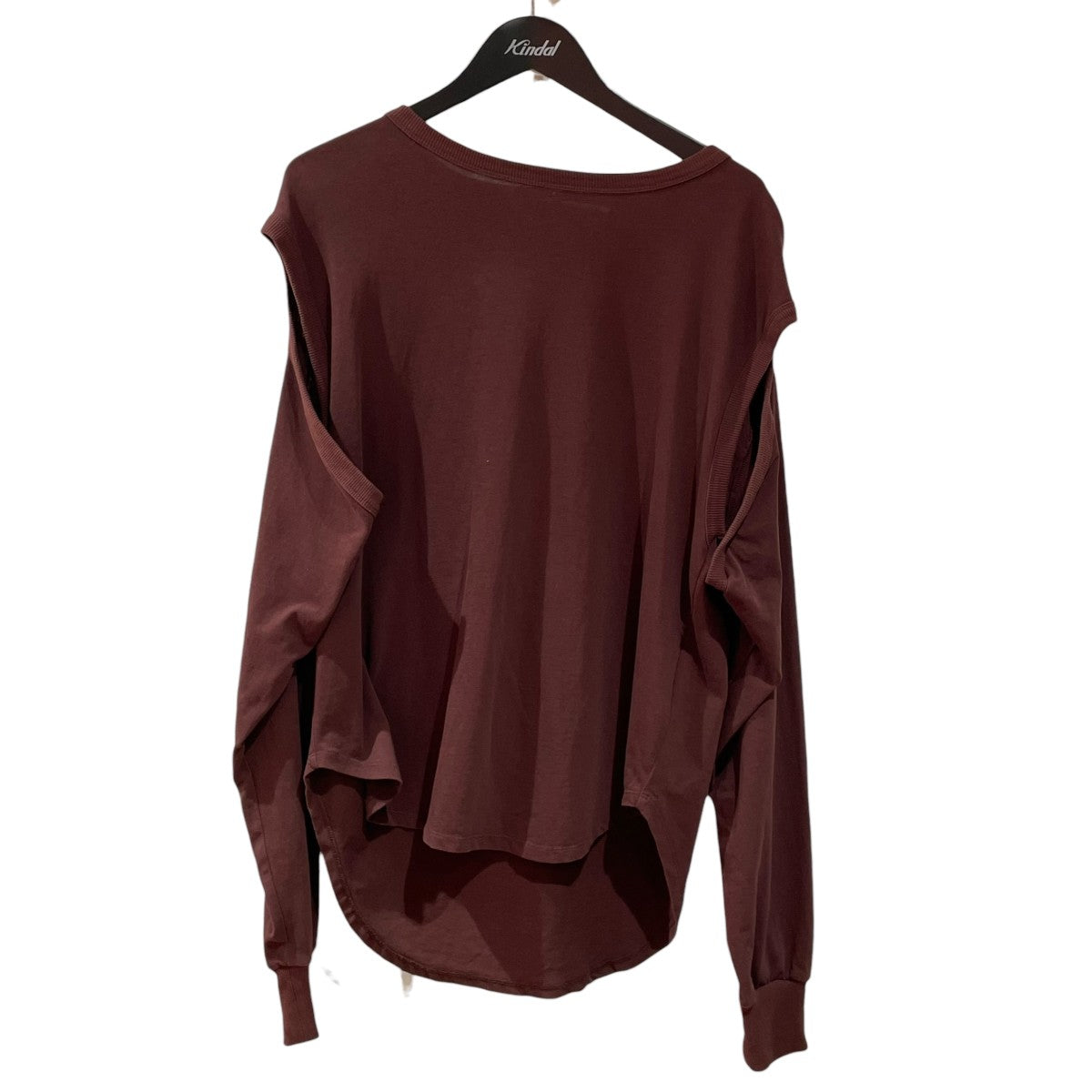 INSCRIRE×6(ROKU) BEAUTY＆YOUTH HOLE LONG SLEEVE T-SHIRTクルーネックカットソーi25aw cut1212 古着・中古-1枚目のアイテム画像