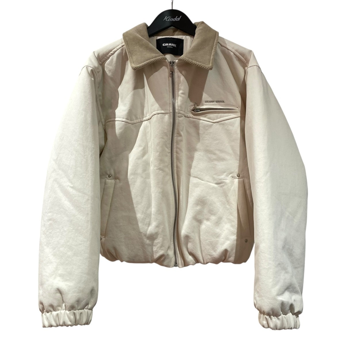 Cotton Puff Jumper Ivoryコットン／スパン／ポリエステルジップブルゾン