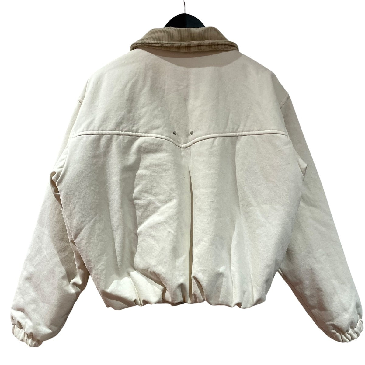 Cotton Puff Jumper Ivoryコットン／スパン／ポリエステルジップブルゾン