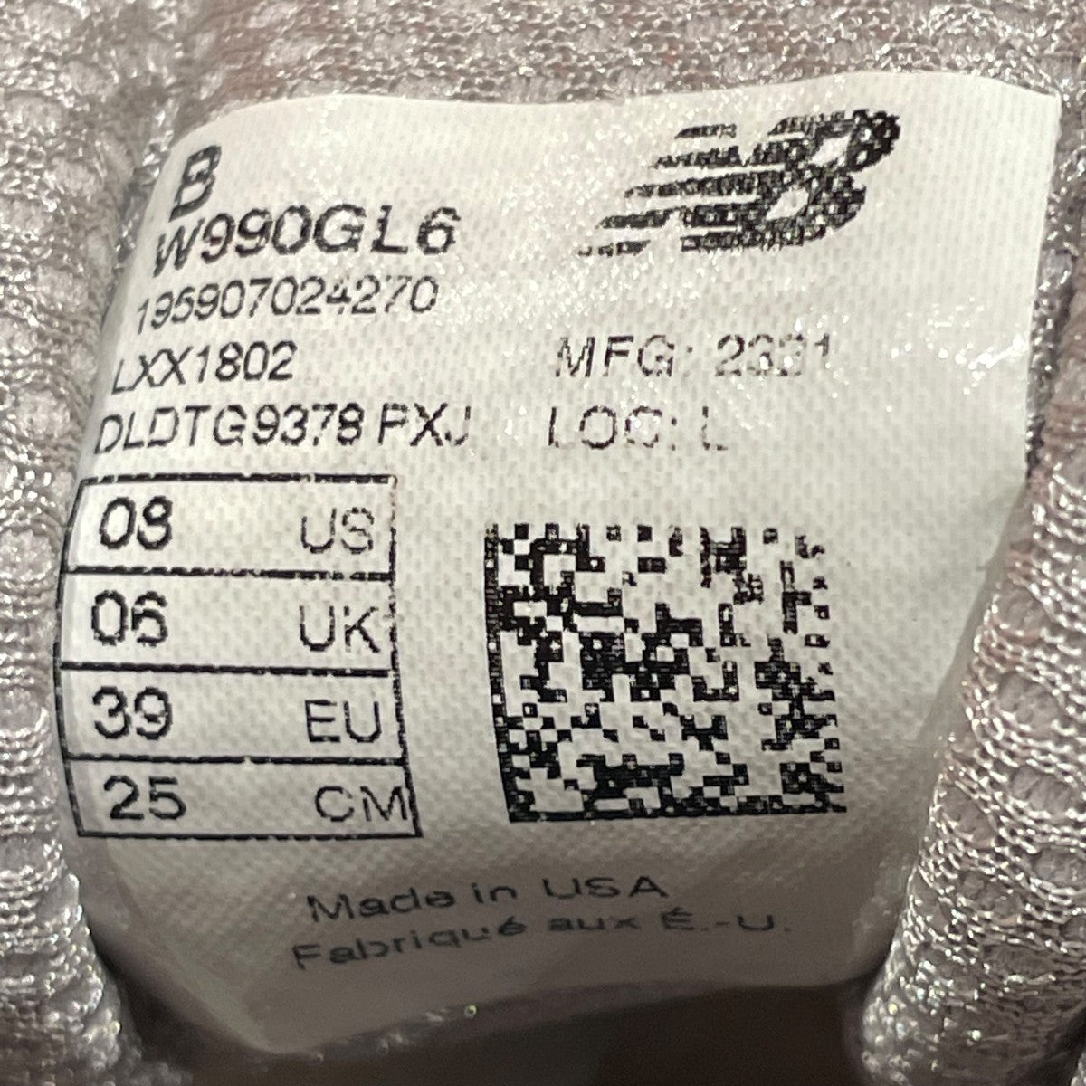 ローカットスニーカーW990GL6