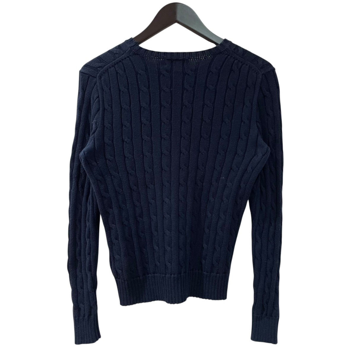 ケーブルニット コットン クルーネックセーター