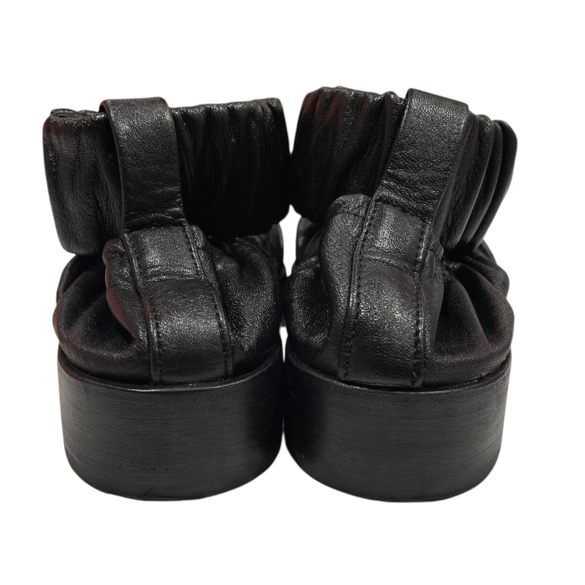 HARUNOBUMURATA SQUARE TOE GATHERED LEATHER SHOESHM22W1301 DRM01 古着・中古-4枚目のアイテム画像